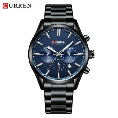 Relógio De Pulso Masculino Curren 84467 à Prova D'água Preto No