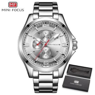 Relógio Masculino Mini Focus Mf0199g à Prova D'água Prata