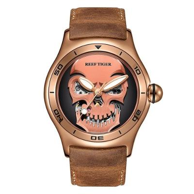 Relógio Masculino Reef Tiger Rga70s7 à Prova D'água Bronze