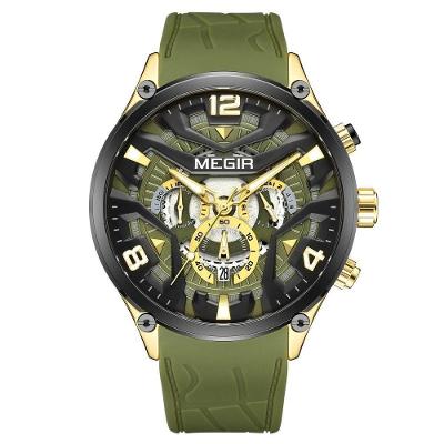 Relógio Masculino Megir 2222 à Prova D'água Verde