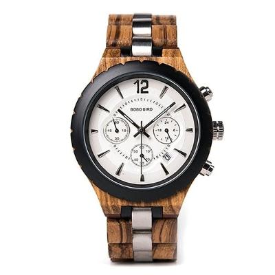 Relógio Masculino De Madeira De Luxo Bobo Bird Gr022 à Prova D'água R22-2