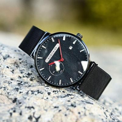 Relógio Masculino De Luxo Bobo Bird Gt049 à Prova D'água Preto