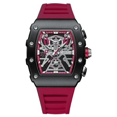 Relógio De Quartzo Masculino Megir 2218 à Prova D'água Vermelho