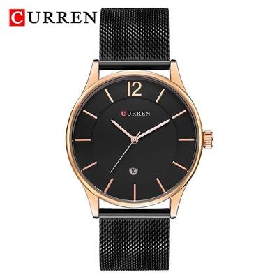Relógio Masculino Curren 8231 à Prova D'água Ouro Preto