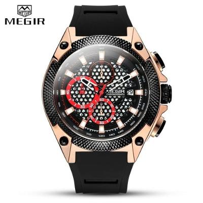 Relogio Masculino Megir 2127 à Prova D'água Ouro Rose