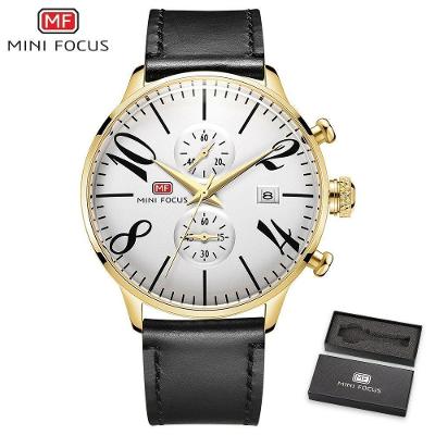 Relógio Masculino Mini Focus Mf0135-5 à Prova D'água Ouro
