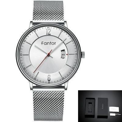 Relógio Masculino Fantor Wf1024g à Prova D'água Prata