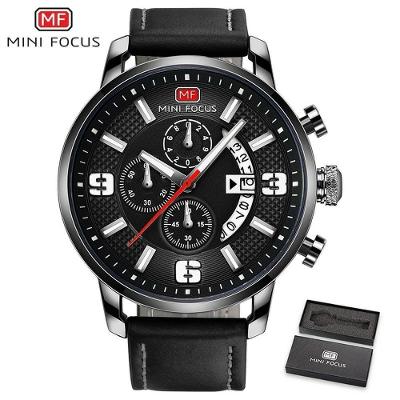 Relógio De Pulso Masculino Mini Focus Mf-0025 à Prova D'água Cinza Escuro