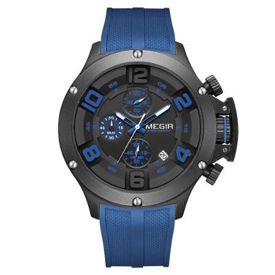 Relógio Masculino Megir Mg-8115 à Prova D'água Azul