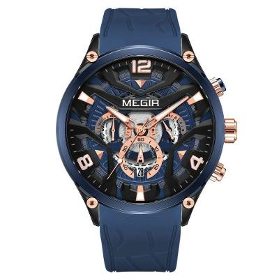 Relógio Masculino Megir 2222 à Prova D'água Azul