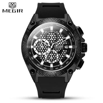 Relógio Masculino Megir 2127 à Prova D'água Preto