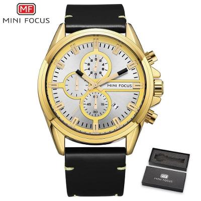 Relógio Masculino Mini Focus Mf0130g à Prova D'água Ouro