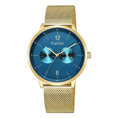 Relógio Masculino Fantor Wf1017G À Prova D'Água Azul