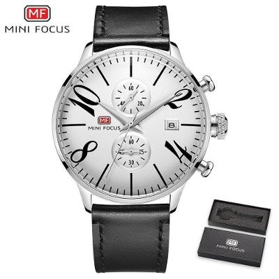 Relógio Masculino Mini Focus Mf0135-5 à Prova D'água Branco
