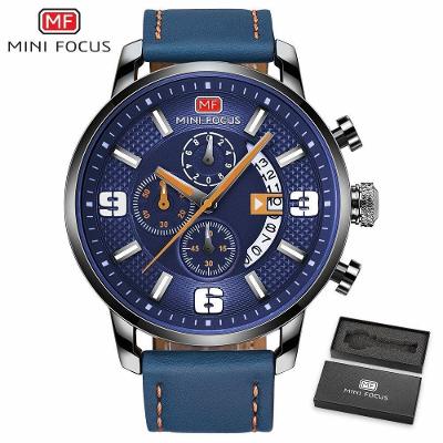 Relógio De Pulso Masculino Mini Focus Mf-0025 à Prova D'água Azul