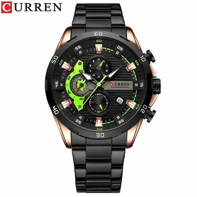 Relógio Masculino Curren 8402 à Prova D'água Preto