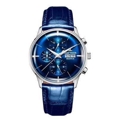 Relógio De Pulso Masculino Reef Tiger Rga1699-ybb à Prova D'água Azul
