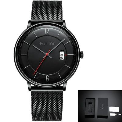 Relógio Masculino Fantor Wf1024g à Prova D'água Preto