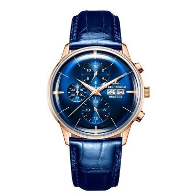 Relógio De Pulso Masculino Reef Tiger Rga1699-ybb à Prova D'água Bronze
