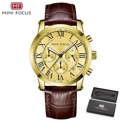 Relógio Masculino Mini Focus Mf0415g à Prova D'água Marrom