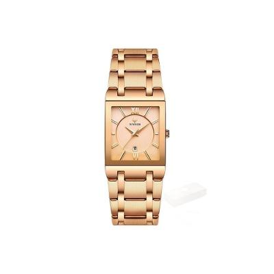 Relógio De Pulso Feminino Quadrado Wwoor 8858 à Prova D'Água