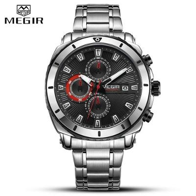 Relógio De Pulso Masculino Megir 2075 à Prova D'água Preto