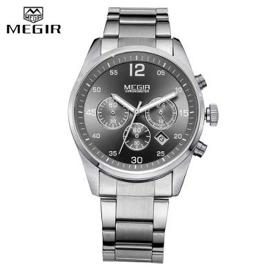 Relógio Masculino Megir 2010 à Prova D'água Cinza