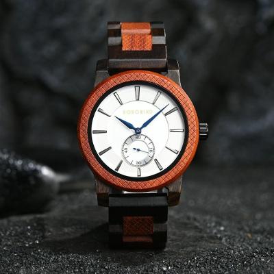 Relógio De Madeira Bobobird T1312 À Prova D'Água Sândalo