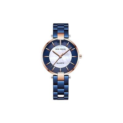 Relógio Minifocus Mf 0224 à Prova D' Água Pérola Azul