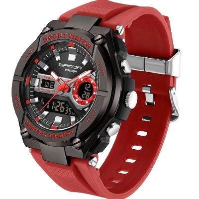 Relógio Sanda Esportivo Masculino Led Digital A Prova D'água
