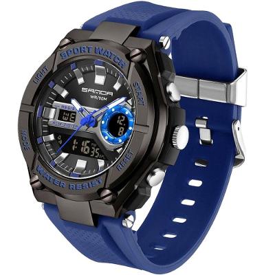 Relógio Sanda Esportivo Masculino Led Digital A Prova D'água