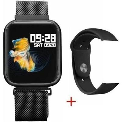 Relógio Smart Watch Feminino Oled P70 + Duas Pulseiras Preto