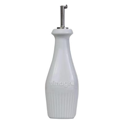 Vinagreiro Em Porcelana Assar E Servir 7x25cm Germer Branco