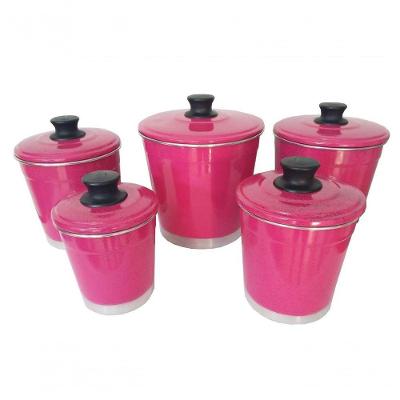 Kit Mantimentos De Alumínio 5 Peças Rosa Pigmentado Belmar