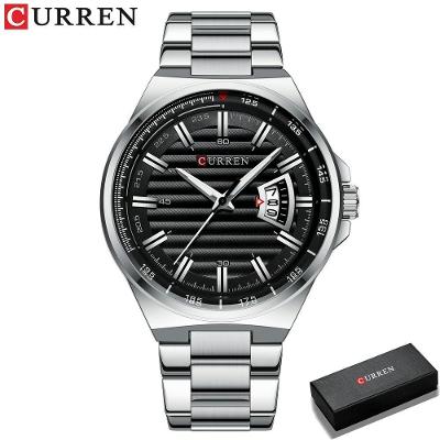 Relógio Masculina Curren 8375 À Prova D'Água Cinza