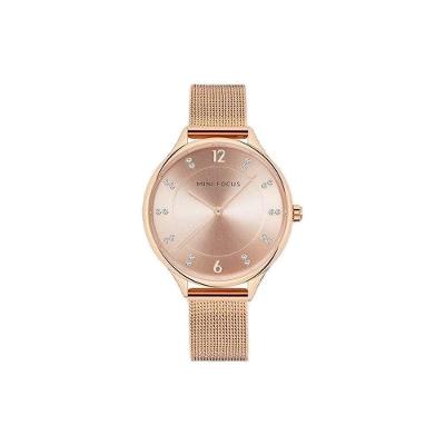 Relógio Elegante Luxo Minifocus Mf0045l à Prova D' Água Rosa