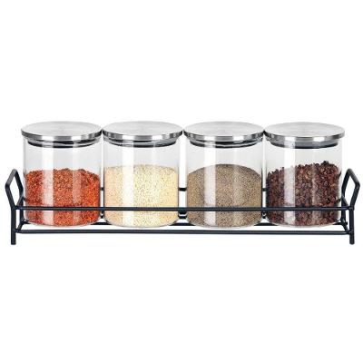 Jogo De Porta Condimentos Em Vidro Borossilicato Com 4 Potes 350Ml Dynasty