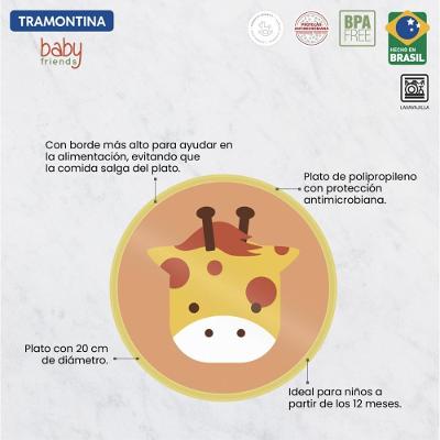 Prato Infantil Tramontina Baby Friends Amarelo