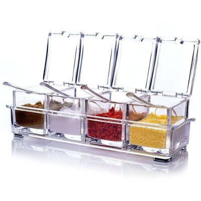 Porta Temperos Condimentos Acrílico Potes Organizadores Diet Para Cozinha