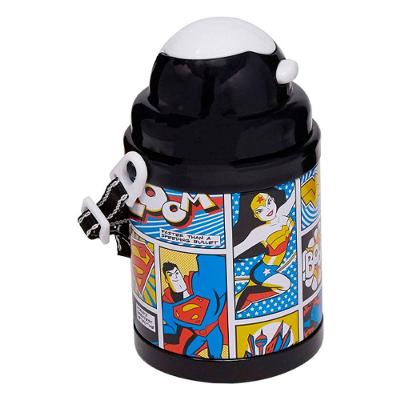 Garrafa Com Canudo Gibi Liga Da Justiça 380Ml - Tasco Inport