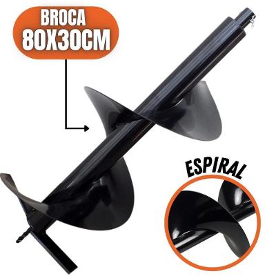 Broca De Espiral Simples Helicoidal 80x30cm Em Aço Especial