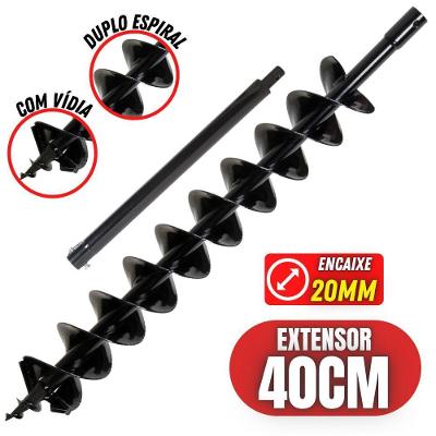 Broca 80x10cm Kawashima De Ferro Com Espiral Duplo E Lâmina