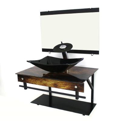 Gabinete de Vidro 60cm Apx com Cuba Retangular