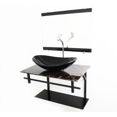 Gabinete de Vidro 60cm Ap com Cuba Oval Imperador