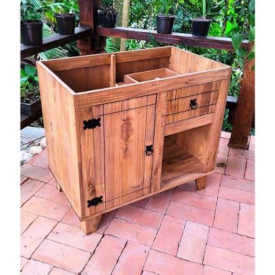 Balcão Pia Banheiro Plus Madeira Maciça 73x80x48 Neppel