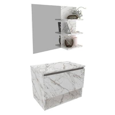 Conjunto Para Banheiro Gabinete Bn3606x08 Marmore Branco