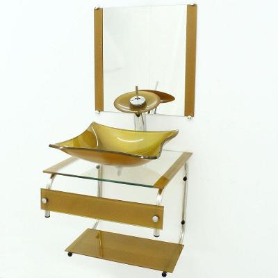 Gabinete de Vidro 45cm IT Inox com Cuba Retangular