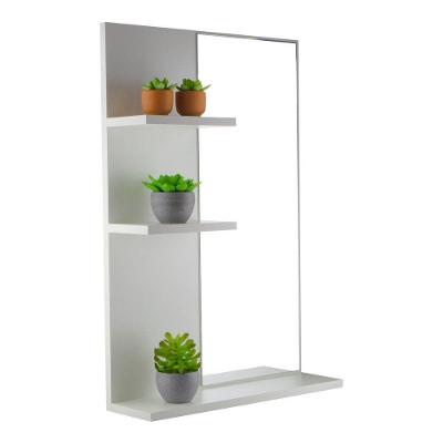 Armário Para Banheiro Com Espelho Liege A Branco 68Cm