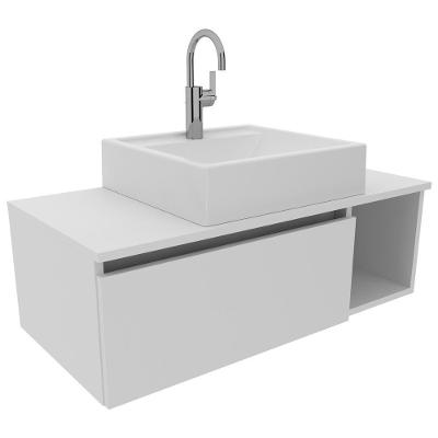 Gabinete Com Cuba Para Banheiro Bn3600x01 Branco