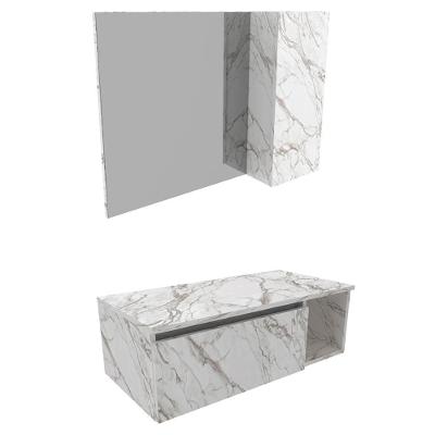 Conjunto Para Banheiro Gabinete Bn3601x02 Marmore Branco